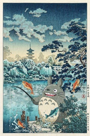 Sato Hageshi - Totoro’s Lake Fishing - My Neighbor Totoro -, Nieuw