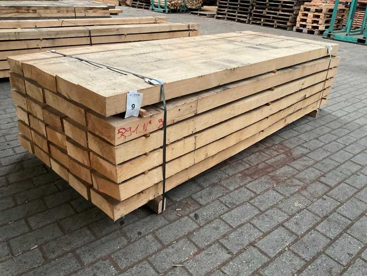 Online veiling - Europees eiken balken 80x200 mm (30x), Articles professionnels, Machines & Construction | Travail du bois, Enlèvement