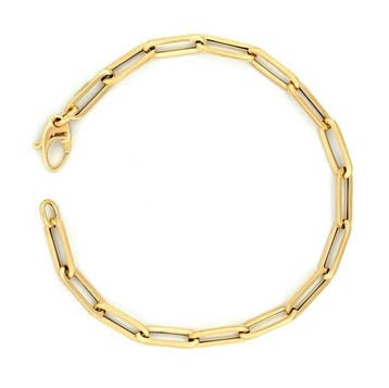 Schakelarmband - 18 karaat Geel goud, Handtassen en Accessoires, Antieke sieraden