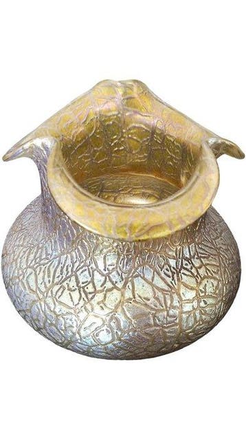 Loetz - Vaas - Glas - Candia Mimosa, Antiek en Kunst