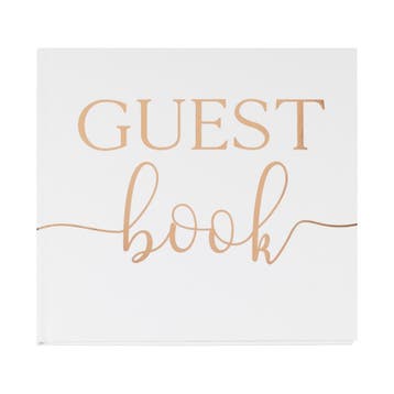 Rose Gouden Gastenboek 22cm, Verzenden