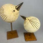 Ewa Budzowska - - 2 BIRDS with gold, Antiek en Kunst
