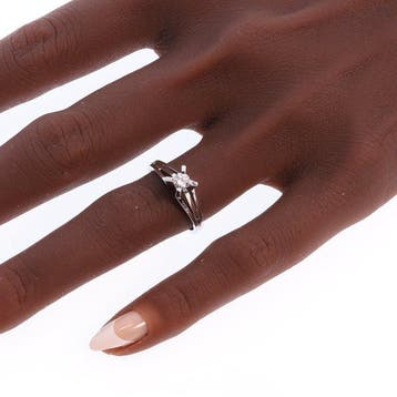 Zonder minimumprijs - Ring - 18 karaat Witgoud - 0.23ct. tw., Nieuw
