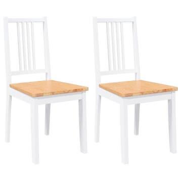 Eetkamerstoelen 2 st - Wit - Nu 40% korting! Richt voorde..., Twee, Verzenden, Wit, Zo goed als nieuw