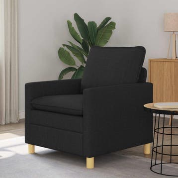 vidaXL bank / zetel Zwart 76 x 81 x 87,5 cm Stof, Verzenden
