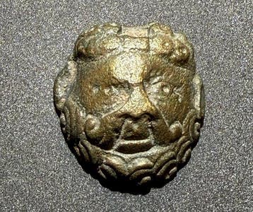 Oud-Romeins Brons Masker van de wijngod Dionysos (Bacchus)