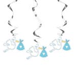 Geboorte Hangdecoratie Jongen Versiering 25cm 3st, Verzenden, Nieuw
