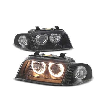 PHARES POUR AUDI A4 B5 94-98 ANGEL EYES CLASSIC NOIR, Verzenden, Nieuw