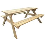 vidaXL Picknicktafel 150x135x71,5 cm hout, Tuin en Terras, Verzenden, Nieuw