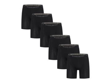 Veiling - Mario Russo 6-Pack Long Fit Boxers Zwart - M