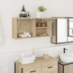 vidaXL Badkamerwandkast 80x25x40 cm bewerkt hout sonoma, Verzenden