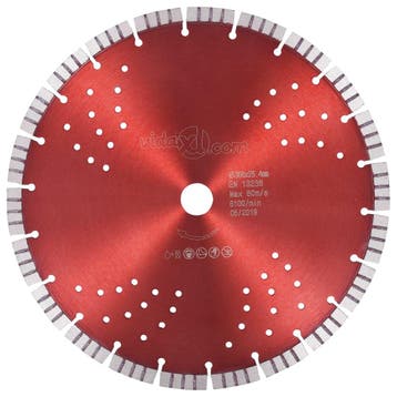 vidaXL Diamantzaagblad met turbo en gaten 300 mm staal, Verzenden, Nieuw