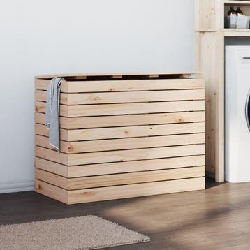 vidaXL Wasmand 88,5x44x66 cm massief grenenhout, Huis en Inrichting, Verzenden, Nieuw