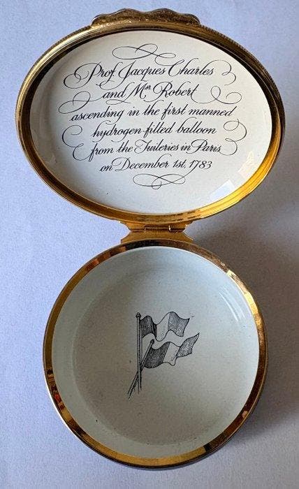 Halcyon Days Enamels - Kan - Emaille, Antiek en Kunst, Antiek | Keukengerei