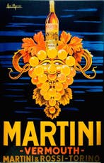 Grand - MARTINI VERMOUTH TORINO - Enseigne publicitaire -, Antiquités & Art