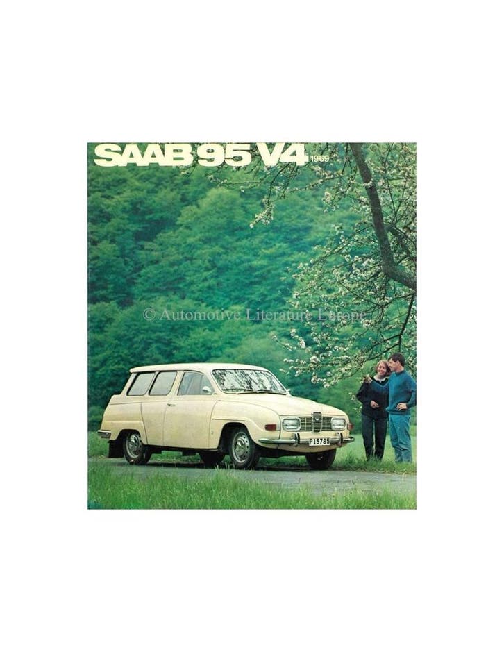 1969 SAAB 95 V4 BROCHURE NEDERLANDS, Boeken, Auto's | Folders en Tijdschriften, Ophalen of Verzenden