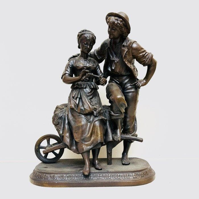 Ernest Rancoulet (1870-1915) - Beeld, Allorgie op de zomer -, Antiquités & Art, Antiquités | Céramique & Poterie