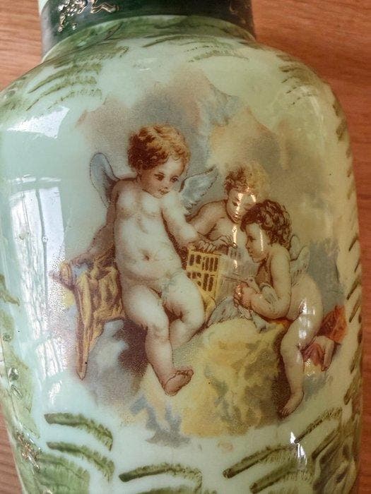 Vaas - Opaline glas, Antiquités & Art, Antiquités | Verre & Cristal