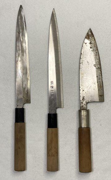 /   - Couteau de cuisine - Acier, Bois - Japon -