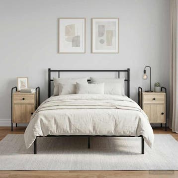 vidaXL Nachtkastje 2 st Sonoma Eiken 35 x 36,5 x 61 cm, Verzenden