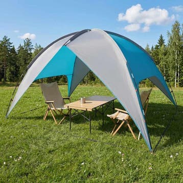 vidaXL Campingtent met waterdichte regenfly 4-persoons Blauw, Verzenden, Nieuw