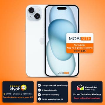 iPhone 15 128 GB - 4 Gratis Accessoires – Accu tot 100%