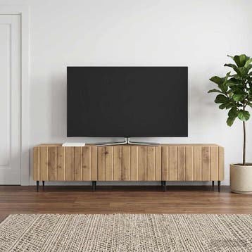 vidaXL TV Kast 147 x 34,5 x 32 cm Artisanaal eiken Bewerkt, Verzenden, Nieuw