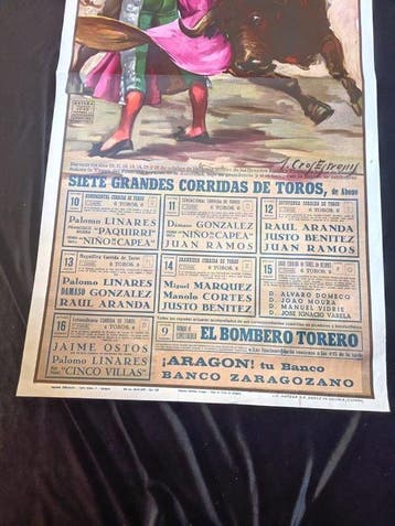 J. Crofetreu - Imprenta HERALDO - TOROS en ZARAGOZA - Jaren, Antiek en Kunst