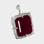 Sans prix de réserve - Pendentif - 14 carats Or blanc, HRD