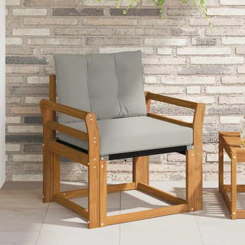 vidaXL Buitensofa Massief Acacia Hout Natuurlijk en Licht, Verzenden, Nieuw