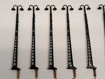 Lantaarn H0 - Modeltrein verlichting (10) - 10 st metalen, Nieuw