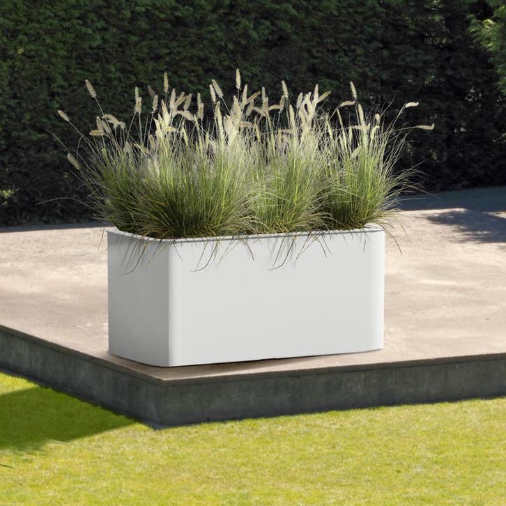 Jardinière basse Terrassa - blanc - 80 x 40 x 38 cm, Jardin & Terrasse, Ensembles de jardin, Neuf, Envoi