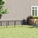 vidaXL Hondenkennel 18 m² staal zwart, Dieren en Toebehoren, Verzenden, Nieuw