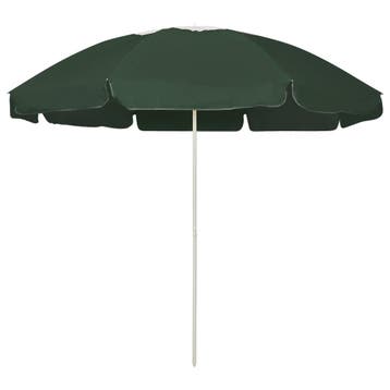 vidaXL Strandparasol 240 cm groen, Tuin en Terras, Parasols, Verzenden, Nieuw