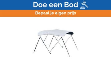 Bieden: Carver 3 bow 73 to 78 inch white vinyl bimini canva, Ophalen of Verzenden