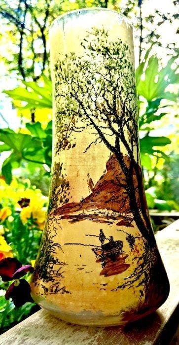 LEGRAS (1839-1916) - Vaas - Oude grote geëmailleerde vaas, Antiek en Kunst, Kunst | Designobjecten