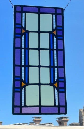 Glas-in-loodraam - 1930-1940, Antiek en Kunst