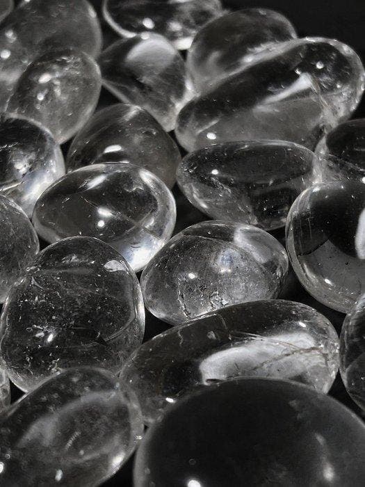 ***GEEN RESERVE*** Heldere kwarts getrommelde stenen – 1, Verzamelen, Mineralen en Fossielen