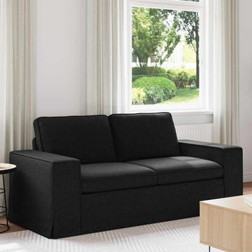 vidaXL bank / zetel Zwart 182 x 80 x 82 cm Stof, Verzenden