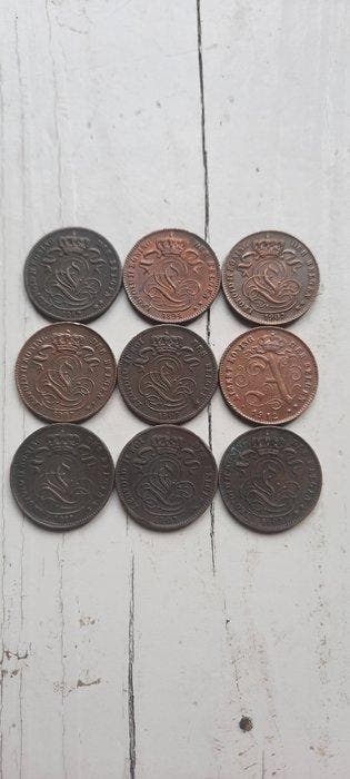 België. Leopold II. 1 Cent 1887-1912 (Zonder minimumprijs)