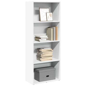 vidaXL Boekenkast 60x30x152 cm bewerkt hout wit, Verzenden