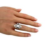 Ring - 18 karaat Exclusieve Art Deco 18K witgouden ring met, Nieuw