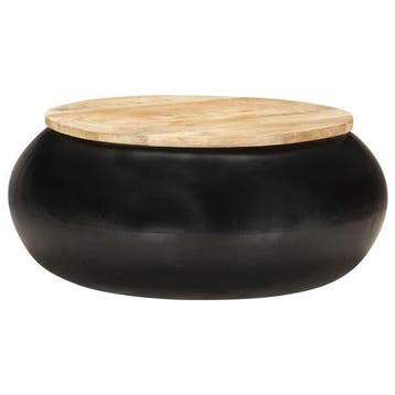 Industriele Salontafel Zwart - 75% OFF - OP = OP, Verzenden