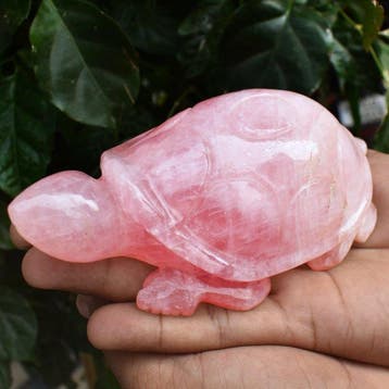 Beeld, No Reserve - Big Genuine Rose Quartz Gemstone Hand