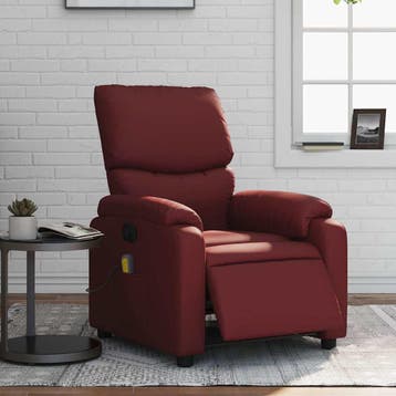 vidaXL Massagestoel verstelbaar elektrisch kunstleer, Huis en Inrichting, Fauteuils, Verzenden, Nieuw