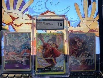 Bandai - 3 Graded card - One Piece - Monkey D. Luffy, Nieuw