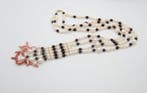Ketting met hanger - 18 karaat Geel goud Onyx - Koraal