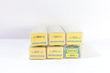 Minitrix N - 3015/3016/3017/3019 - Wagon de passagers pour, Nieuw