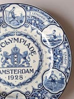 Tegel - Herinneringsbord Olympiade 1928 - Société Céramique, Antiek en Kunst