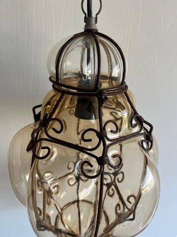 Lampe à suspendre - Verre, Antiek en Kunst